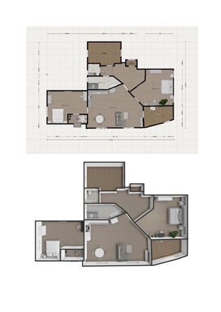 Floorplan - Grootestraat 33, 6063 AK Vlodrop